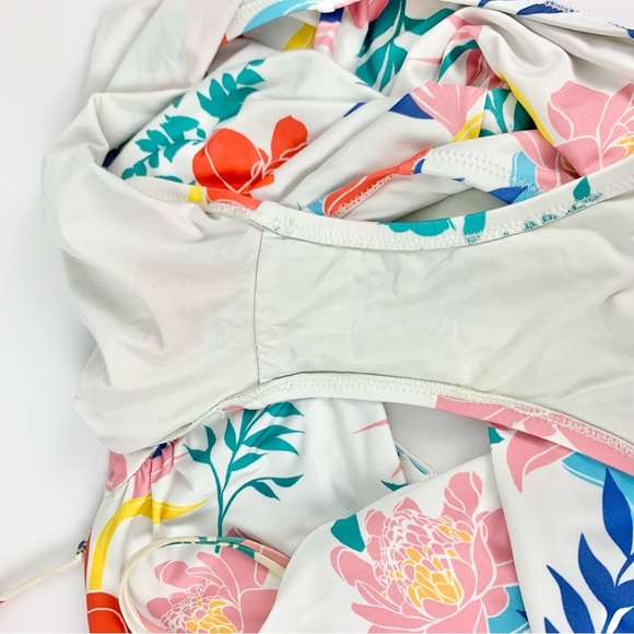 ModCloth Siena Floral One Piece Cutout Swimsuit XL - Picture 10 of 15